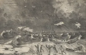 Shipwreck Collection: Dreadful Wreck of the Mexico on Hempstead Beach, January 2nd, 1837, 1848-56