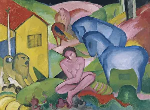 Domestic Animals Prints: The Dream, 1912. Artist: Marc, Franz (1880-1916)