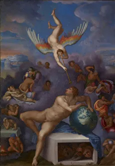 Florence Prints: The Dream, (Allegory of human life) After Michelangelo, ca 1578