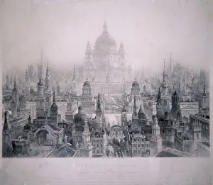 Misty Prints: Dream City of Christopher Wrens Buildings, 1842. Artist: William Richardson