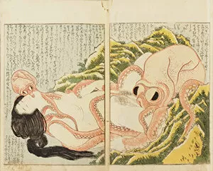 Hokusai Collection: The Dream of the Fishermans Wife. Artist: Hokusai, Katsushika (1760-1849)