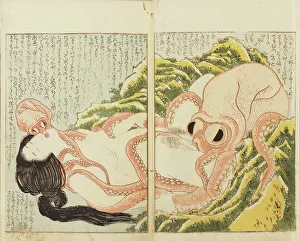 Hokusai Collection: The Dream of the Fishermans Wife. Artist: Hokusai, Katsushika (1760-1849)