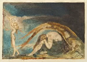Blake William Gallery: Dream of Thiralatha [from 'America, 'cancelled plate d], c. 1794 / 1796