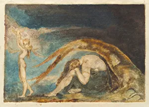 Blake William Gallery: Dream of Thiralatha [from 'America, 'cancelled plate d], c. 1794 / 1796