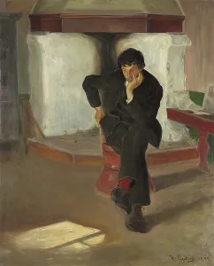 Consideration Prints: The Dreamer. The Artist Torleiv Stadskleiv, 1895. Creator: Halfdan Egedius