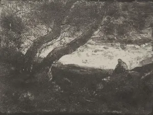 Cliche Verre Prints: The Dreamer, original impression 1854