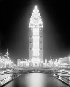Magical Prints: In Dreamland at night, Coney Island, N.Y. c1905. Creator: Unknown