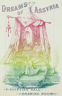 Tableau Vivant Prints: Dreams of Assyria - Egyptian Hall - Drawing Room, 1879. Creator: Unknown