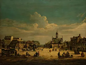 1750s Prints: Dresden Neustadt with a View Towards the North, after 1750. Creator: Unknown