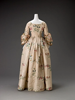 Dressmaking Prints: Dress, about 1750. Creator: Unknown