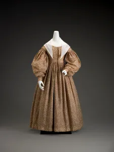 Linen Prints: Dress, 1830's. Creator: Unknown. Dress, 1830's. Creator: Unknown