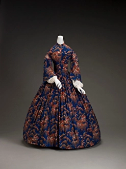 Crinoline Prints: Dress, about 1860s. Creator: Unknown
