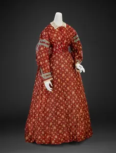 Wool Prints: Dress, 1860s. Creator: Unknown