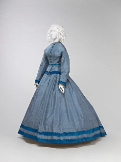 Crinoline Prints: Dress, 1865-1867. Creator: Unknown