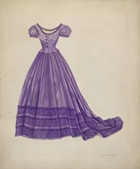 Vibrant Collection: Dress, 1935 / 1942. Creator: Florence Earl