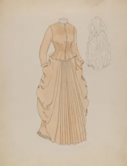 Cook Gladys Prints: Dress, 1935 / 1942. Creator: Gladys Cook