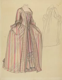 Sketching Gallery: Dress, 1935 / 1942. Creator: Jean Peszel