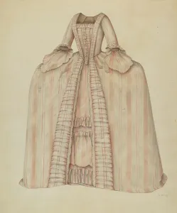 Period Costume Prints: Dress, 1935/1942. Creator: Virginia Berge