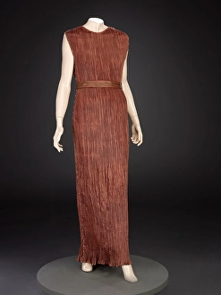Belt Prints: Dress With Belt, 1930s-1940s. Creator: Mariano Fortuny y Madrazo