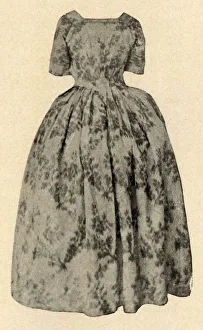 Anne Of Prints: Dress of buff chine silk, worn by Lady Stuart in Barbados Colony, c1700, (1937)