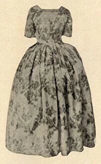 Anne Queen Of Great Britain And Ireland Gallery: Dress of buff chine silk, worn by Lady Stuart in Barbados Colony, c1700, (1937)
