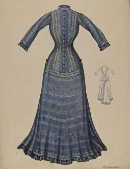 Period Costume Collection: Dress, c. 1936. Creator: Erwin Schwabe