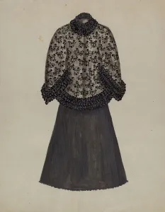 Trim Prints: Dress, c. 1936. Creator: Evelyn Bailey
