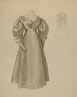 Sketching Gallery: Dress, c. 1936. Creator: Jean Peszel