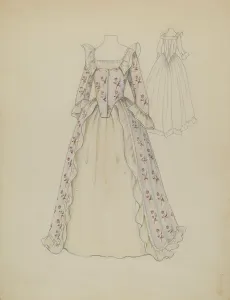 Benge Jessie M Prints: Dress, c. 1936. Creator: Jessie M. Benge