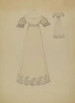 Womans Prints: Dress, c. 1936. Creator: Rosalia Lane