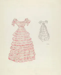 Short Sleeved Prints: Dress, c. 1937. Creator: Arelia Arbo