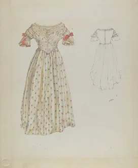 Short Sleeved Prints: Dress, c. 1937. Creator: Arelia Arbo