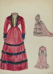 Gathered Prints: Dress, c. 1937. Creator: Lucien Verbeke