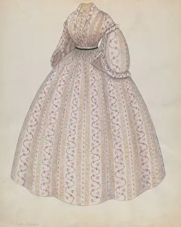 Ladys Prints: Dress, c. 1937. Creator: Roberta Spicer