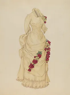Bustle Prints: Dress, c. 1939. Creator: Melita Hofmann