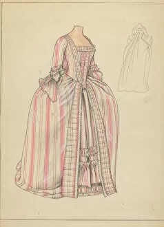 Sketching Gallery: Dress, c. 1940. Creator: Jean Peszel