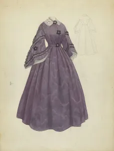 Benge Jessie M Prints: Dress, c. 1940. Creator: Jessie M. Benge