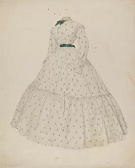 Sleeve Gallery: Dress, c. 1940. Creator: Roberta Spicer