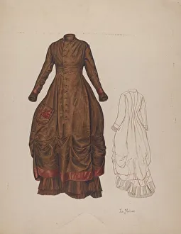Nelson Lelah Prints: Dress, c. 1941. Creator: Lelah Nelson