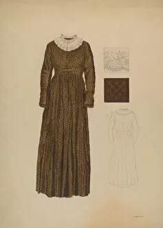 Ladieswear Gallery: Dress, c. 1941. Creator: Margaret Golden