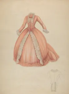 Alain Marie Prints: Dress, c. 1942. Creator: Marie Alain