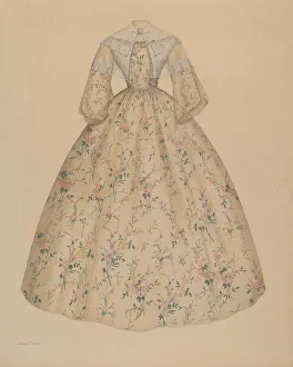 Crimi Nancy Prints: Dress with Cape Collar, 1935 / 1942. Creator: Nancy Crimi