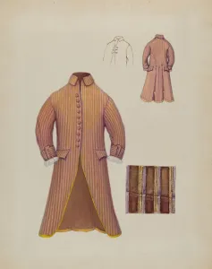 Pleated Prints: Dress Coat, c. 1936. Creators: Gordon Saltar, B. Berndt
