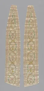 Couching Prints: Two Dress Inserts, France, 1780. Creator: Unknown