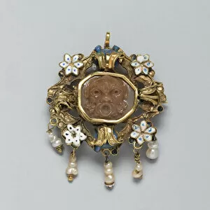 Cameo Collection: Dress Ornament, Germany, 16th century (cameo); 17th century (mount). Creator: Unknown