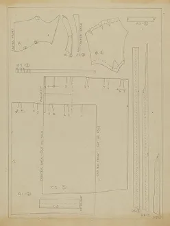 Dress (Pattern), c. 1936. Creator: Nancy Crimi