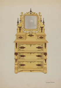 Dressing Table Collection: Dresser, c. 1937. Creator: Gordena Jackson