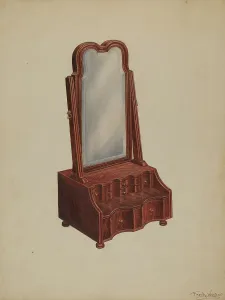 Drawers Prints: Dressing Mirror, c. 1938. Creator: Frank Wenger