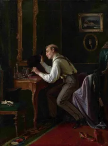 Morning Toilet Collection: At the Dressing Table, 1872. Artist: Gribkov, Nikolai Yakovlevich (Mid of 19th cen.)