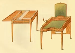 Tables Collection: Dressing table and folding table, 1787, (1946). Creator: Unknown